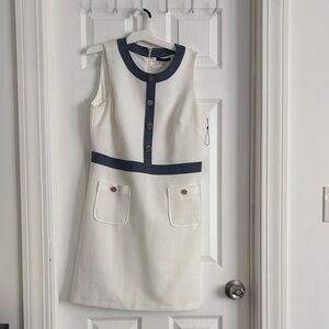Tommy Hilfiger White and Navy Kids Dress